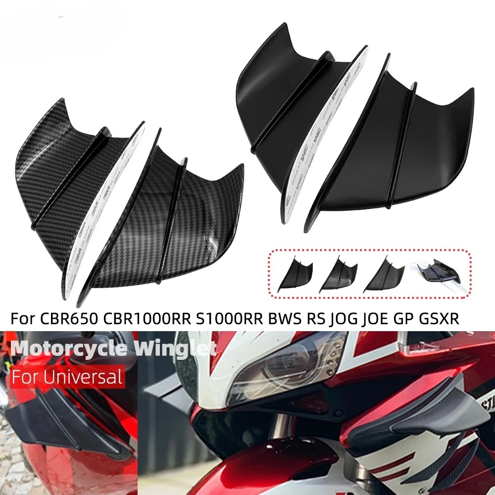 

For GSXR CBR Winglet Aerodynamic ABS Motorcycle Side Wing Fin Spoiler For YZF R1 R25 Ninja H2 H2R BMW S1000RR CBR1000R Honda H2
