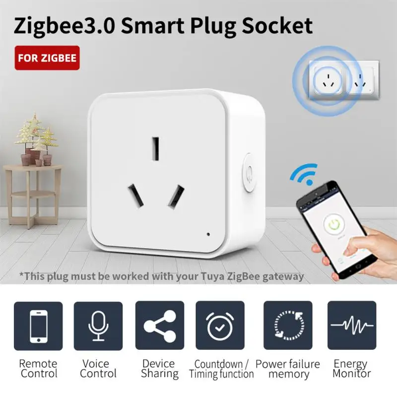 Australia /WiFi Smart Plug Tuya Smart Home Socket Power Strip, Compatible With Alexa Assistant