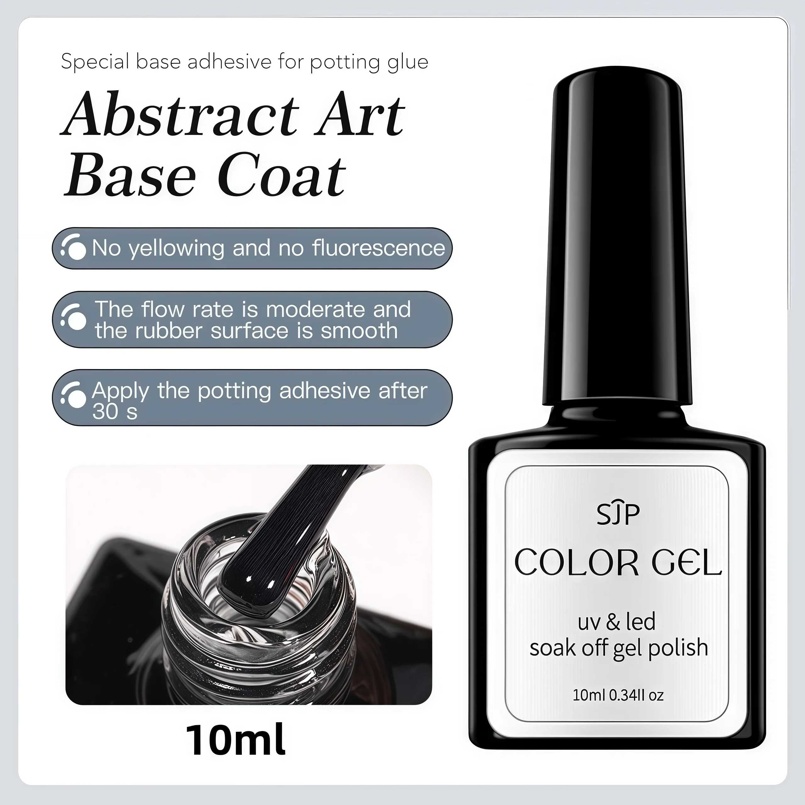 POKE جل أظافر جل أبيض وأسود طلاء أظافر فقاعة أظافر نمط موجة البحر لوحة نحت جل DIY للأظافر،