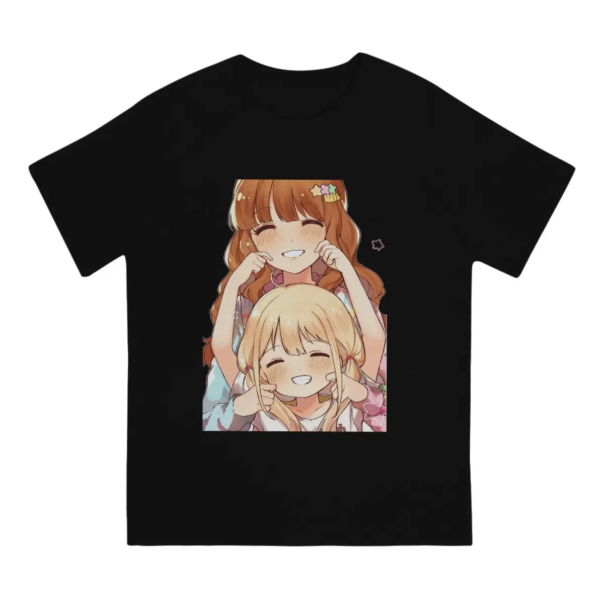 Kirarin Man TShirt Moroboshi Kirari And Futaba Anzu Distinctive T Shirt Original Sweatshirts Hipster