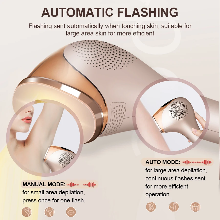 Epilatore Laser di raffreddamento per le donne depilazione IPL 2 finestre indolore per tutto il corpo Touch LCD trimmerspedizione permanente