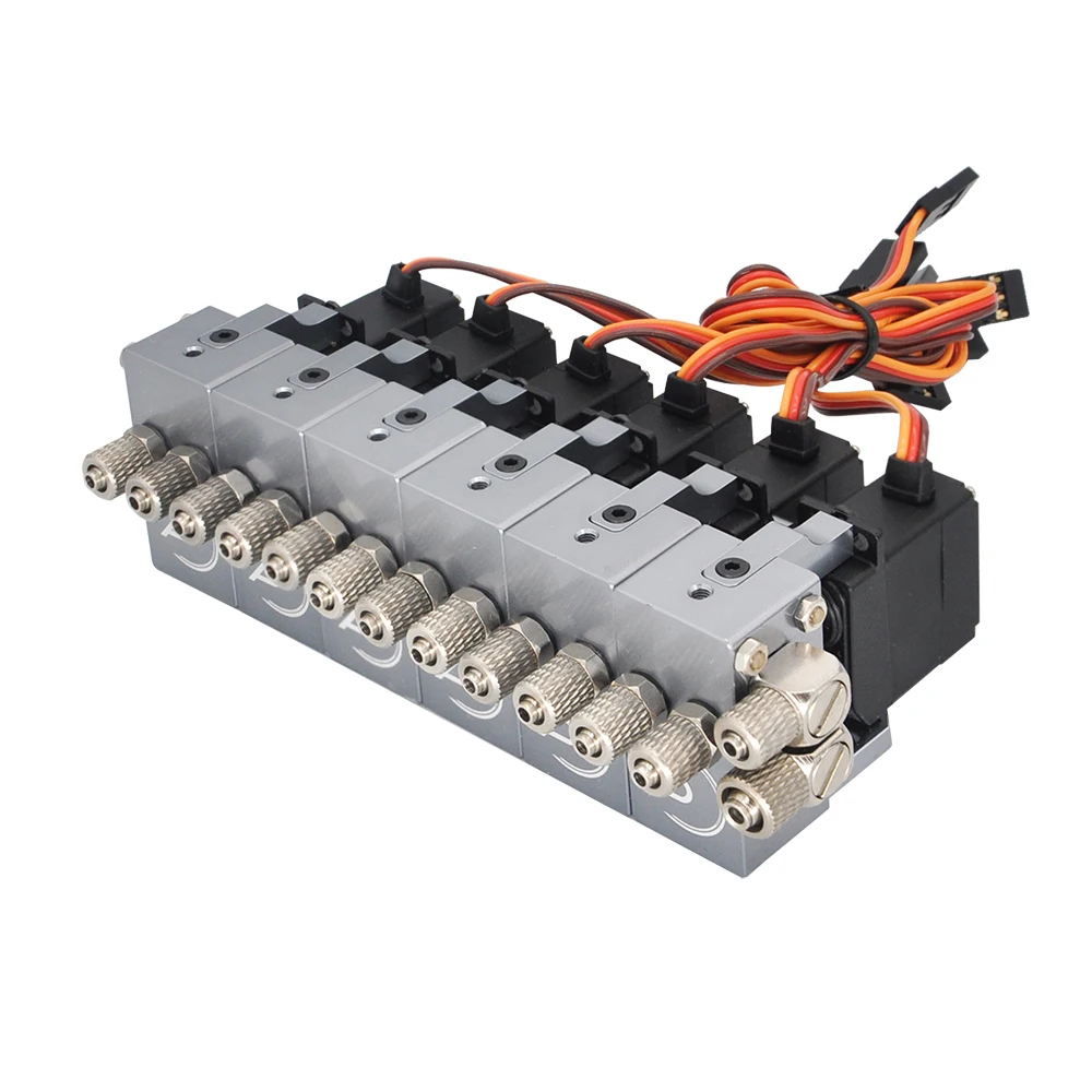 RC Hochdruck-Hydraulik-Drehventilblock mit 4 mm Düse 1/2/3/4/5/6/7/8 Kanäle für Bagger-Technikfahrzeugmodell – Detail 15