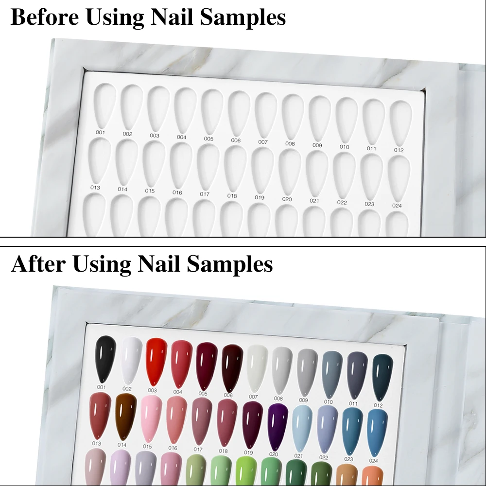160/216/320 Colors Marbling Nail Display Book Nail Polish Books With Fake Nails Tips False Nails Styles Showing Book Nails Tool