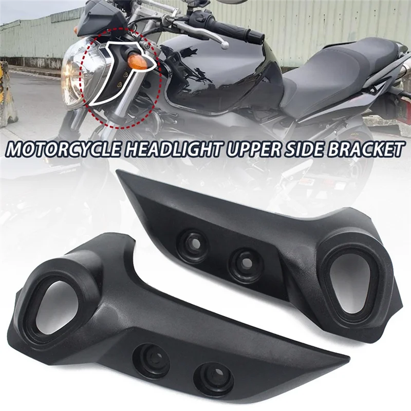 Authentic Motorcycle Headlight Side Fairing Cover Head Light Upper Bracket Cover For Yamaha FZ-6N FZ6-N FZ6N 2006-2009