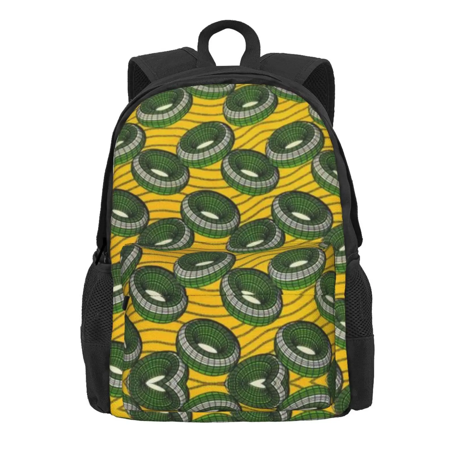 Yellow African Traditional Pattern Hot Sale Schoolbag Backpack Fashion Bags South Africa Cape Town African Culture Pattern