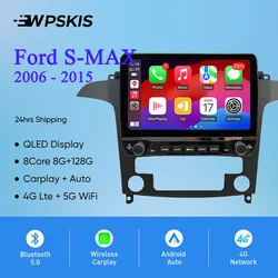 2Din Android 14 Autoradio Multimedia PC Tablet For Ford S-MAX S MAX 2006-2015 GPS DVD Video Music Player Car Intelligent Systems