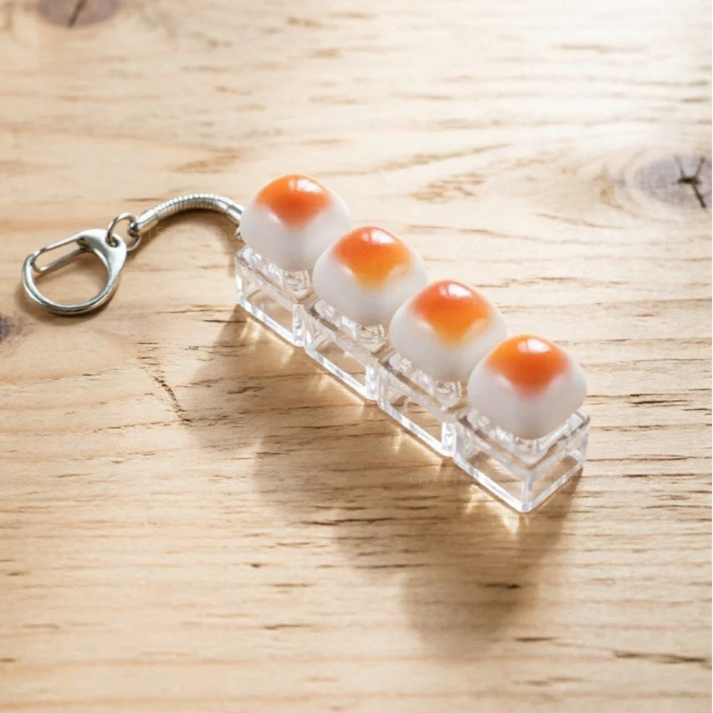 Caramel Bread Design Fidget Keychain Keys Button Keycap Finger Keyboard Cap DIY Keyboard Relief Stress Key Chains Брелок