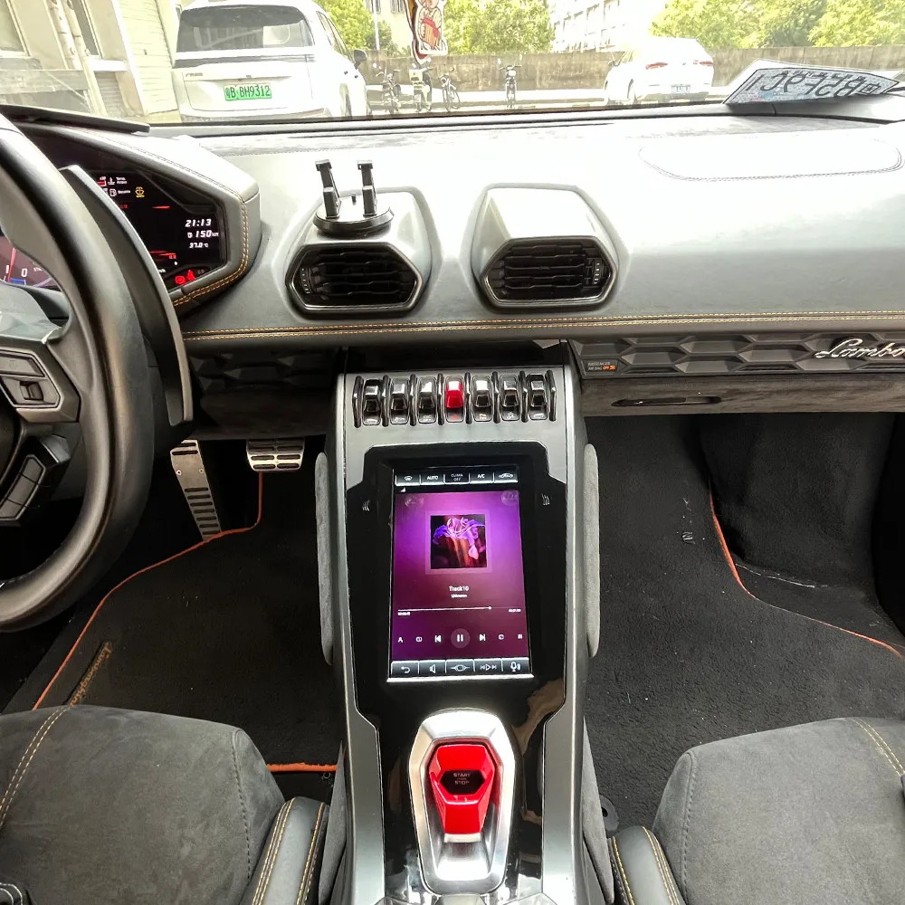 MOOKAKA 10.4 Inch Car Radio Android 14 Carplay For Lamborghini Huracan 2014-2018 GPS Display Screen Car Multimedia Car Video