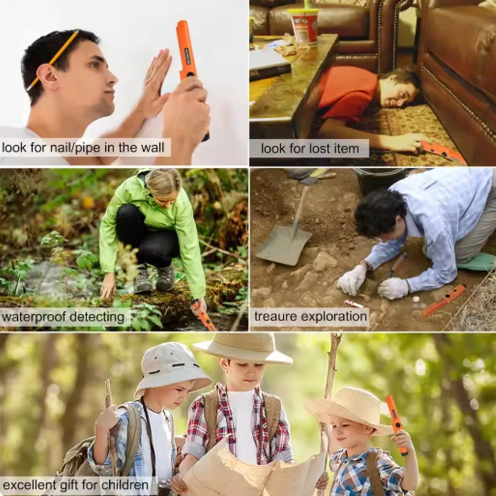 جديد جودة عالية كاشف المعادن المحمولة GP-مؤشر مقاوم للماء تحديد المواقع قضيب الكشف مع أضواء LED سوار