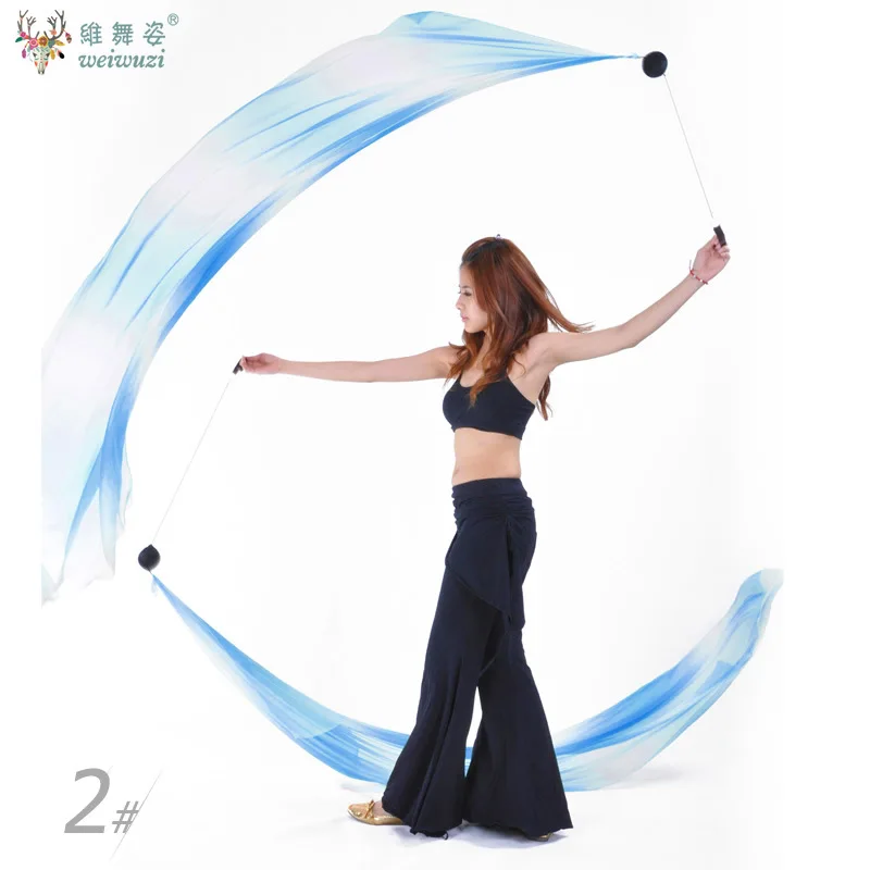Silk Veil Chain Ball Women Belly Dance Silk Veil Streamer Stage Prpos Belly Dance Thrown Ball Belly Dance Accessories