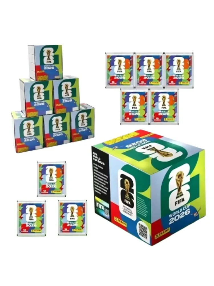 Original 2026 FIFA Panini Weltmeisterschafts-Aufkleberbox 50 Packungen Komplettes Album Limitierte Fußball-Sammlerstücke Seltenes Souvenir Geschenk für die Feiertage