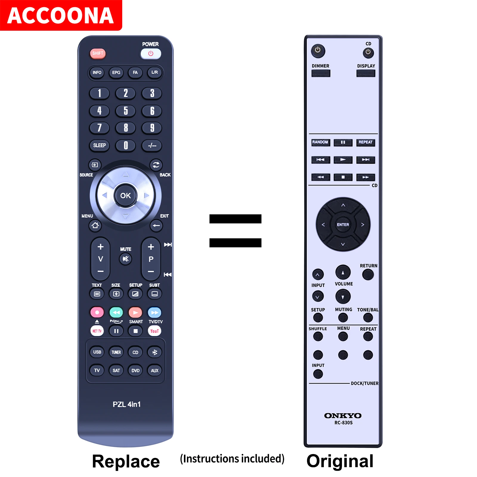 

Remote control RC-830S RC830 for Onkyo A9030 A9030B A9050 A9070