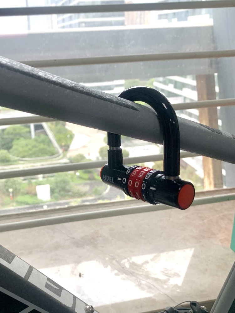 AliExpress 50mm MaxRenard Heavy-Duty Alloy U-Lock - Rustproof, Portable Anti-Theft Combination Padlock for Bikes & Glass Doors