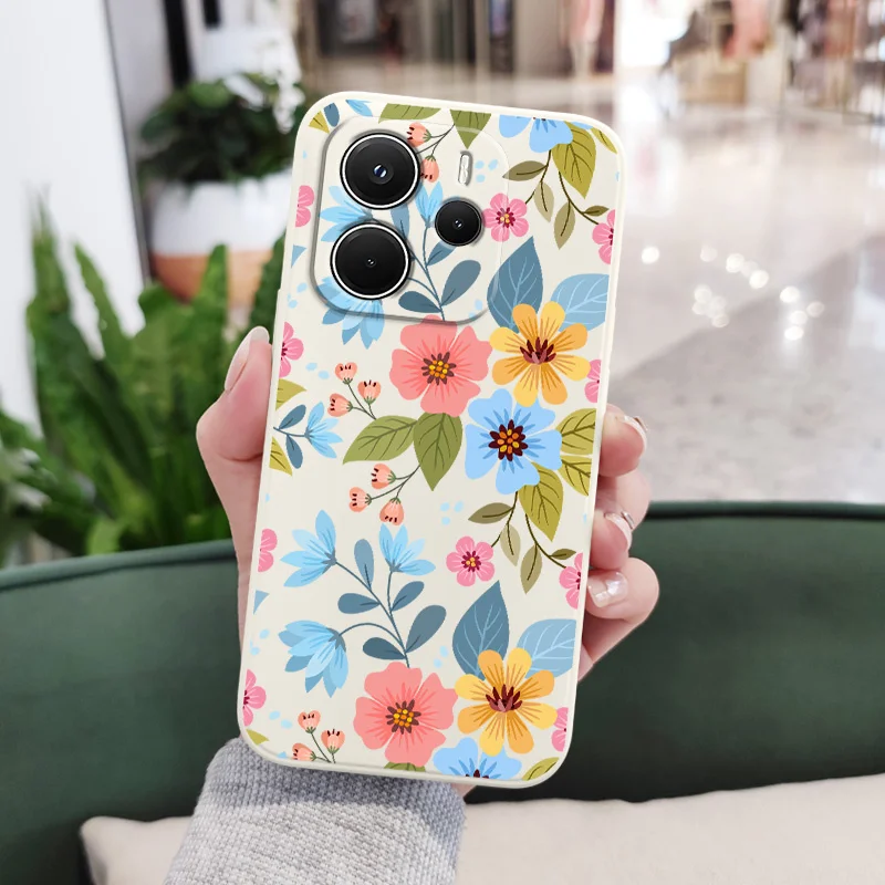 

Warm Color Flower Phone Case For Xiaomi Redmi Note 14 13 12 12S 11 11S 10 10S Pro Plus 15 15C 14C 4G 5G Silicone Cover