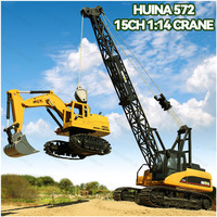 Huina 572 1:14 Rc Truck 15Ch Rc Crane Alloy Cars Trucks Large Crane Engineering Car 2.4Ghz Remote Controlled Car Toys for Boys