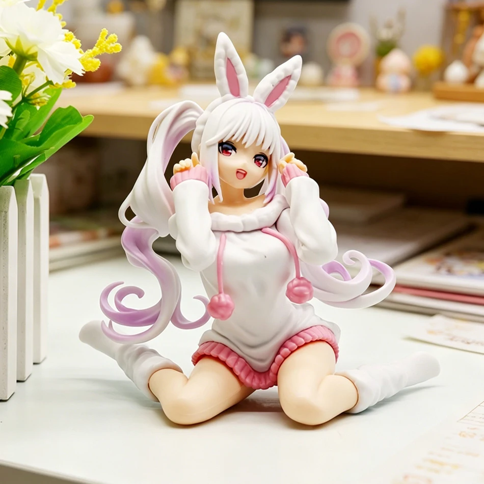 Neue Einzigartige Katzenohren-Anime-Mädchen-Figur, Exquisit Detaillierte Skulptur, Niedliche Schreibtisch-Dekoration, Perfektes Geschenk für Anime-Fans
