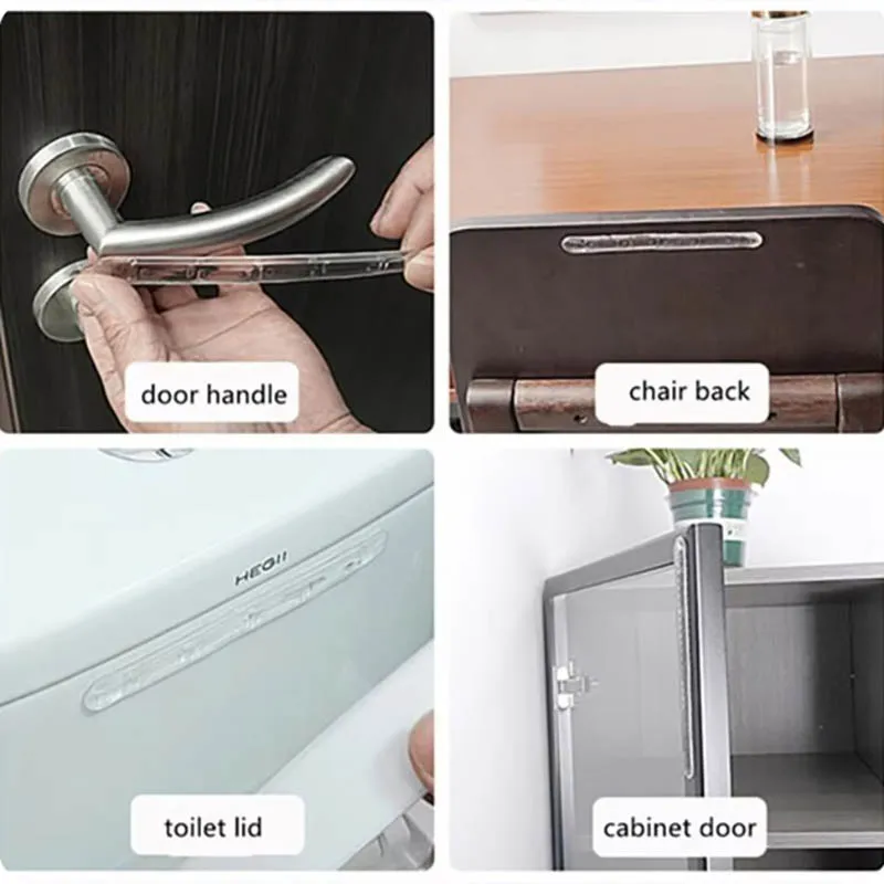 Door Stopper Toilets Drawer Door Cabinets Anti-collision Silicone Pad Self Adhesive Buffer Bumper Mute Protection Pad image 5