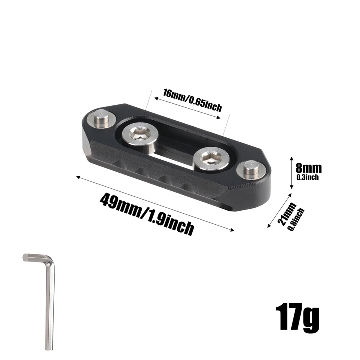 Controle deslizante de trilho para câmera, 4.9cm, universal, gaiola de coelho, alça de transporte, liberação rápida, trilho de câmera