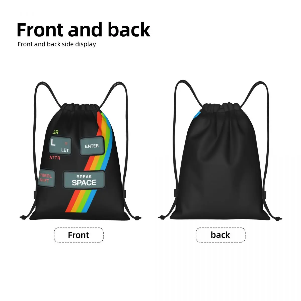 Custom ZX Spectrum Keyboard Corner Drawstring Bags for Training Yoga Backpacks Men Women Sports Gym Sackpack