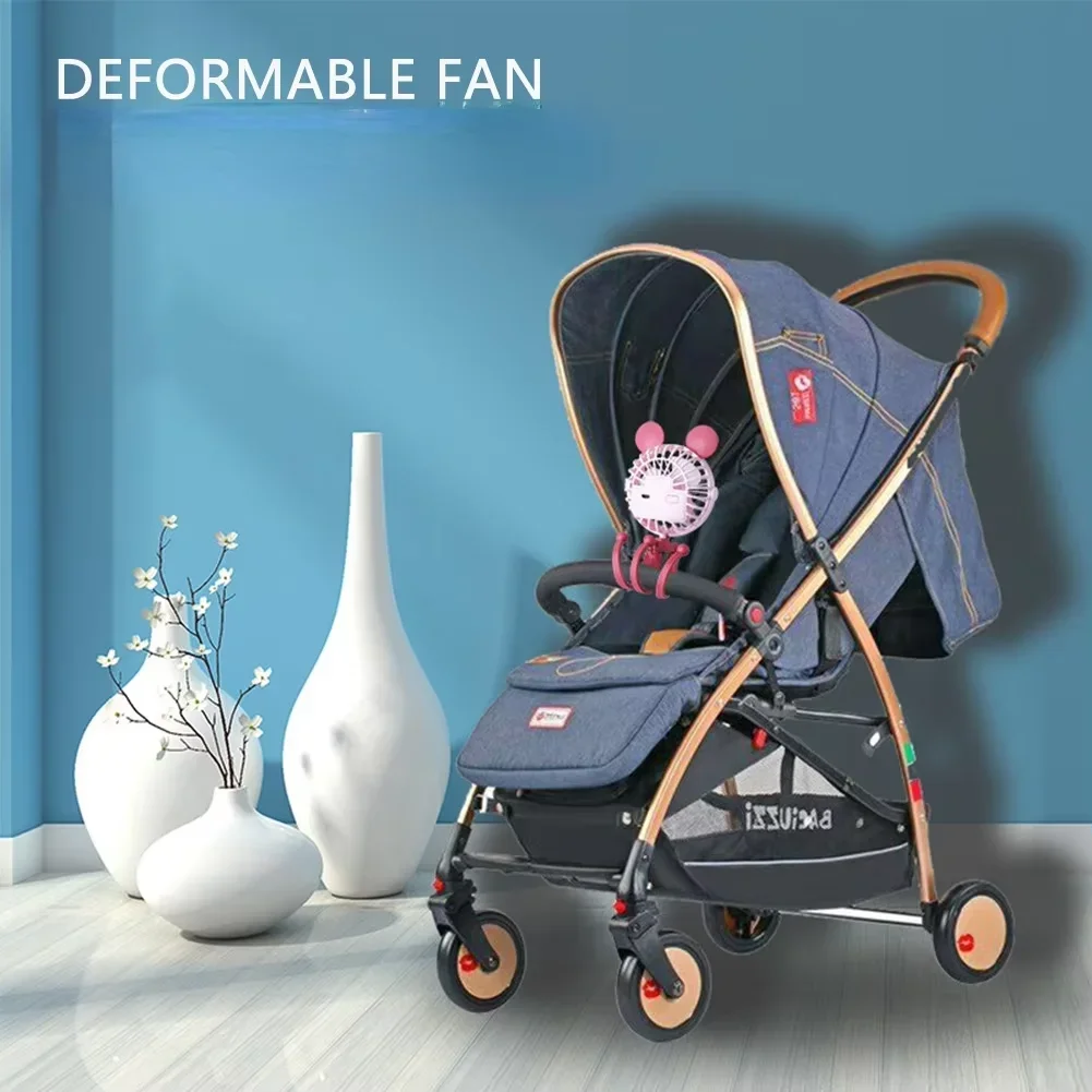 1 pièces nouvelle mode créative Usb poussette poulpe silencieux petit ventilateur Portable Variable bébé poussette trépied bureau pince ventilateurs
