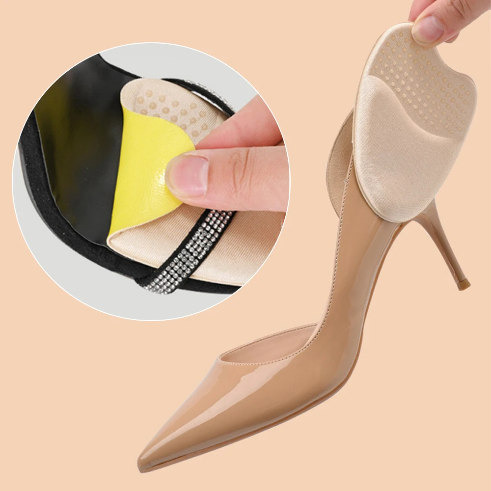 Women Silicone Forefoot Pad Relief Forefoot Insert Half Size Insoles Non-slip Sole Shoe Breathable Sweat Absorbing Foot Pads