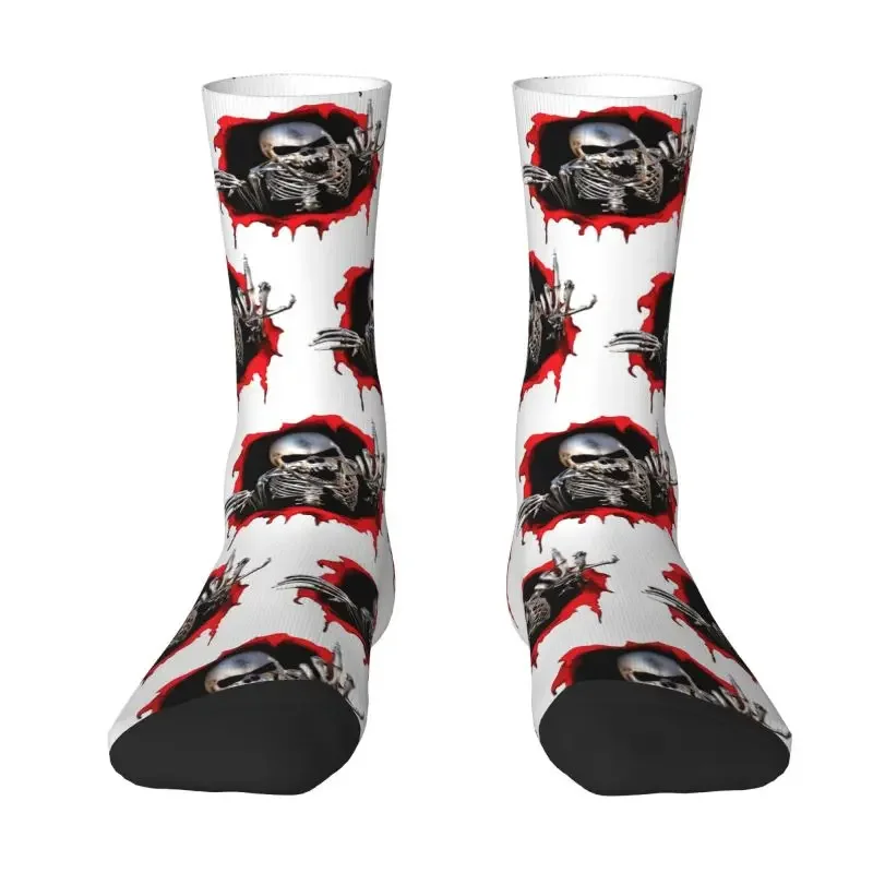 Funny Mens Womens Crazy Crew Socks Unisex Novelty Gothic Skeleton Spring Summer Autumn Winter Dress Socks