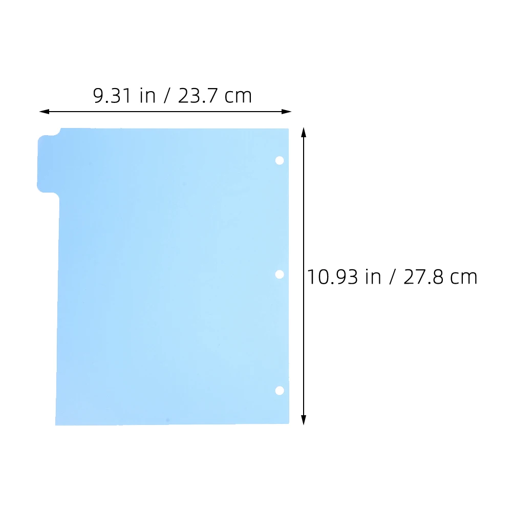 

10pcs A4 Binder Dividers Plastic Page Markers Detachable Notepad Tabs Colored Index Dividers For Loose-Leaf Notebook