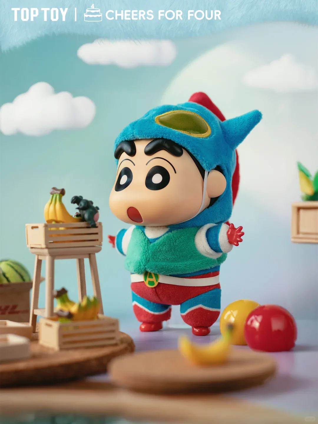 Original Toptoy Crayon Shin-Chan กล่องตาบอด Play Party Series ตุ๊กตาไวนิลอินเทรนด์ของเล่นอะนิเมะ Action Figure เครื่องประดับของขวัญที่กําหนดเอง