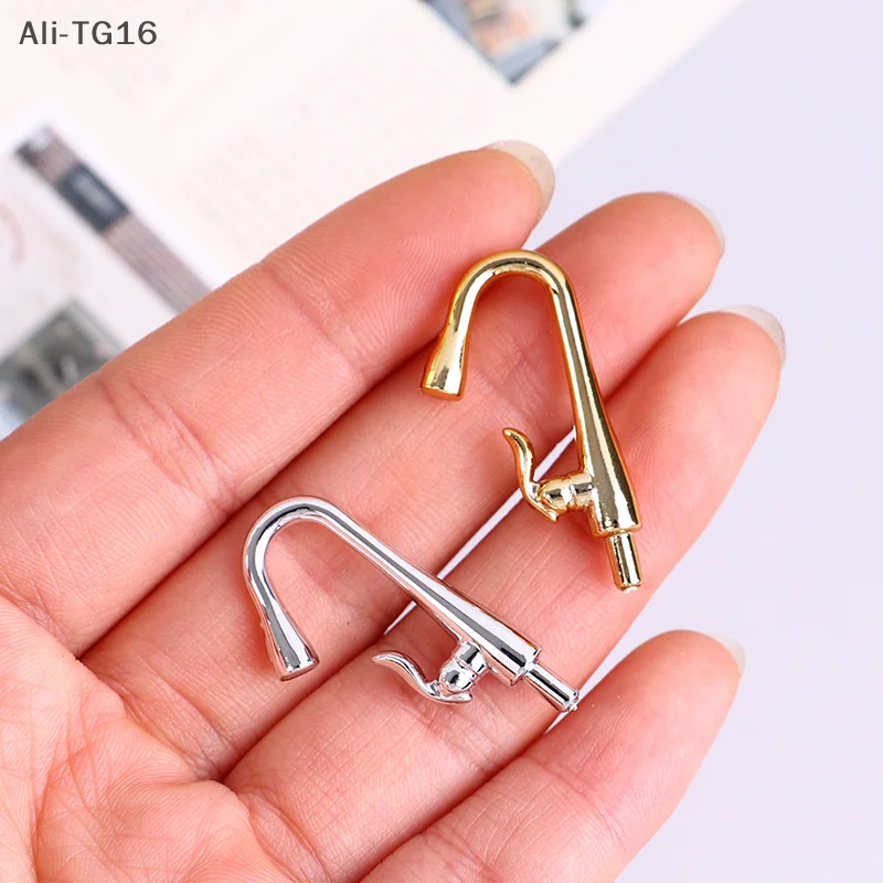 2Pcs/set Dollhouse Miniature Bathroom Kitchen Faucet Tap Simulation Toys