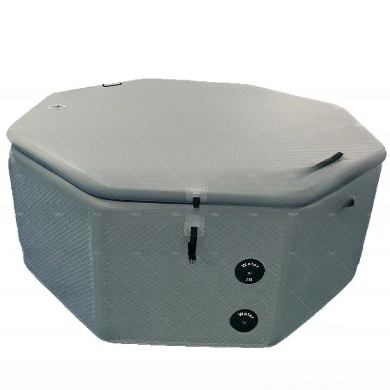Cubo de baño de hielo inflable para deportistas para enfriar, bañera inflable con material cepillado para remojar, gran piscina de agua
