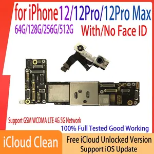 Bilashmart iCloud Unlocked Motherboard iPhone 12 Pro Max Mainboard with Face ID 256gb Logic board No iCloud Account Circuit Plate
