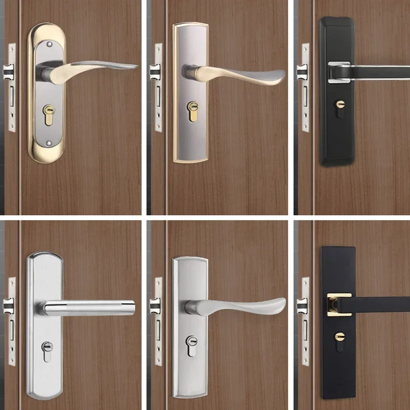 Bedroom Wooden Door Lock Set House Anti-theft Interior Bedroom Furniture Anti-theft Lock for Family with Key