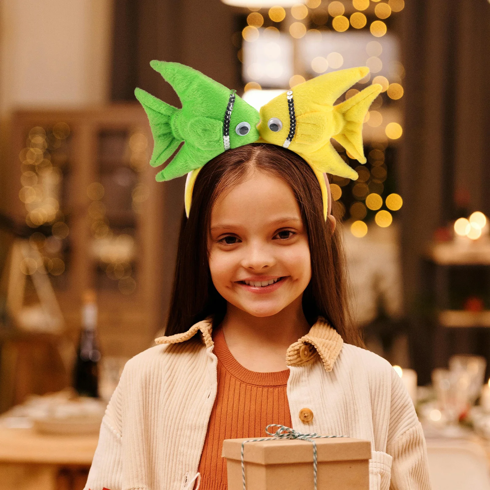 Diadema con forma de pez, bonito disfraz de cumpleaños y Halloween con tema de animales del océano para niños, diadema de criatura marina de ajuste suave y seguro