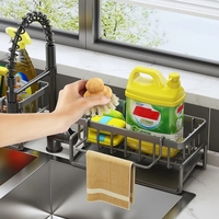 Sink Caddy Sponge Holder Sink Shelf Stainless Steel Kitchen Sink Drain Rack Soap Sponge Holder Kitchen Sink Organizer