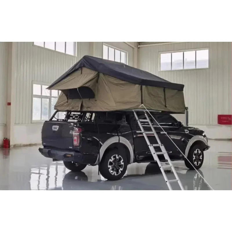 Ready To Ship Travelling Folding Rooftop Tent 4X4Wd With Telescopic Ladder