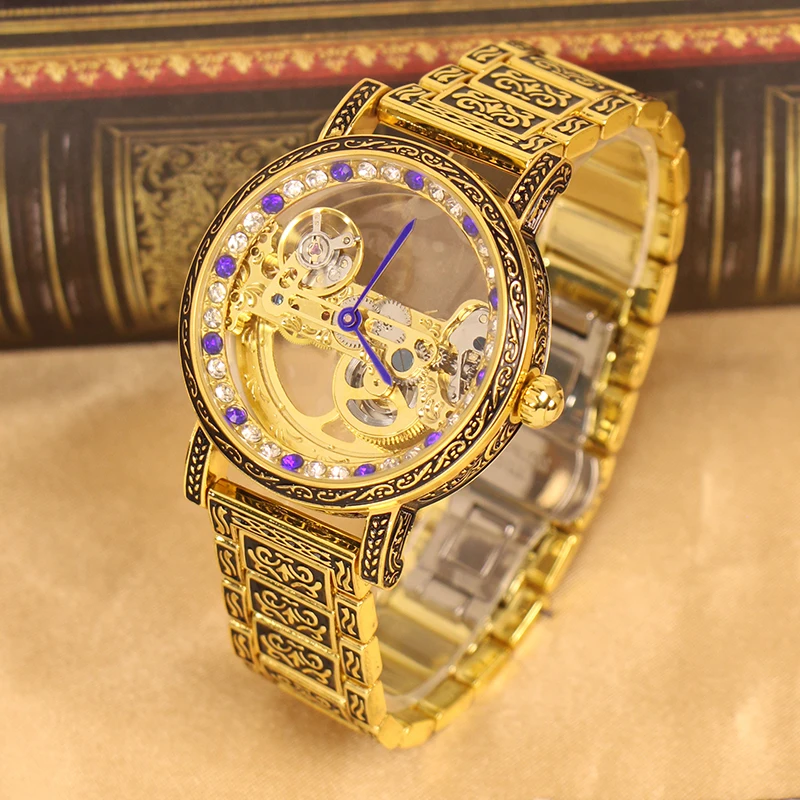 

A Men's Light Luxury Casual Style Three-dimensional National Style Texture Exquisite Gear Fully Automatic Mechanical Watch