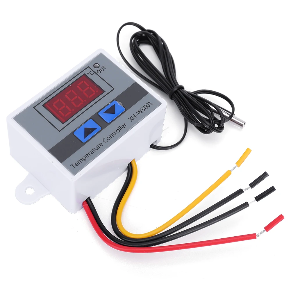 Digital Temperature Controller XH-W3001 Thermostat Control Switch 12V/24V/110-220V/220V Cooling Heating Switch Thermostat 10A