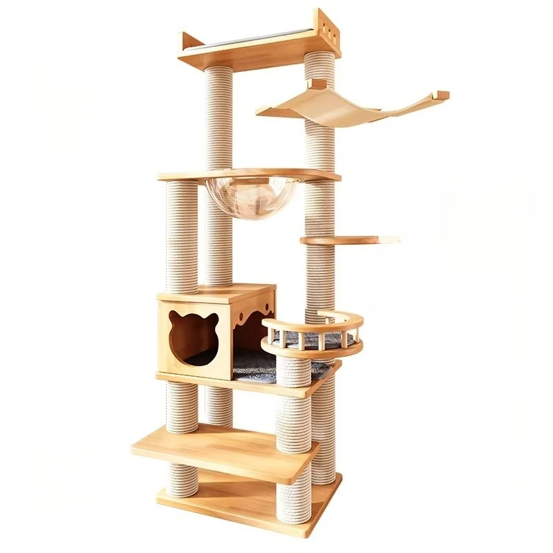 frame nest  tree integrated large shelf space capsule scratching board scratching column supplies