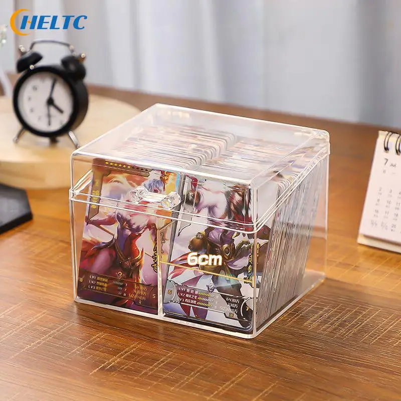 Acrylic Postcard Sticker Storage Box Rectangular Box Translucent Box Packaging Box Dust-proof Durable Sturdy Jewelry Storage Box