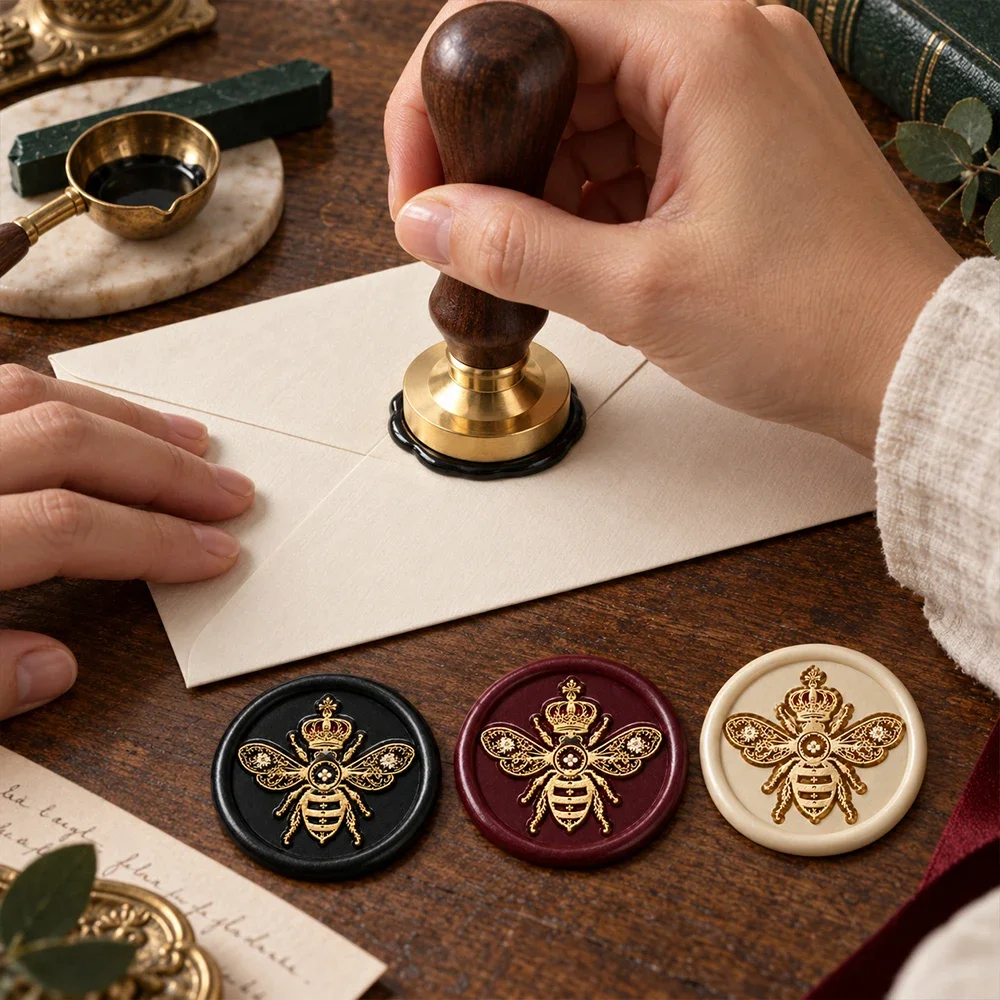 Wax Seal Stamp Vintage Sealing Stamp Christmas 25mm Replaceable Brass Head Only for Christmas Envelope Cards Decoration