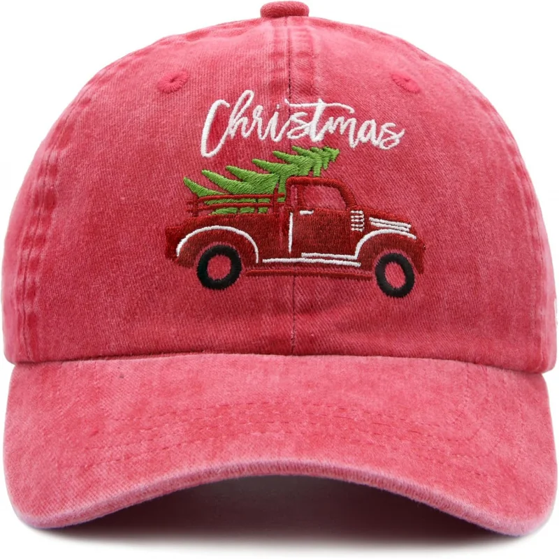 

Christmas Men's and Women's Sports Leisure New Fashion Gift Retro Washed Embroidered Adjustable Baseball Hat