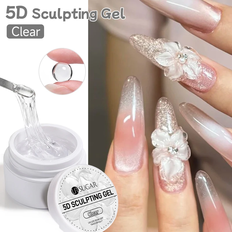 UR SUGAR 15 ml Verlängerung Nagel Gel Nagellack Nägel Fingerform Klar Nude Pink Nail Art Camouflage Hartgel Acryl Nagel Maniküre