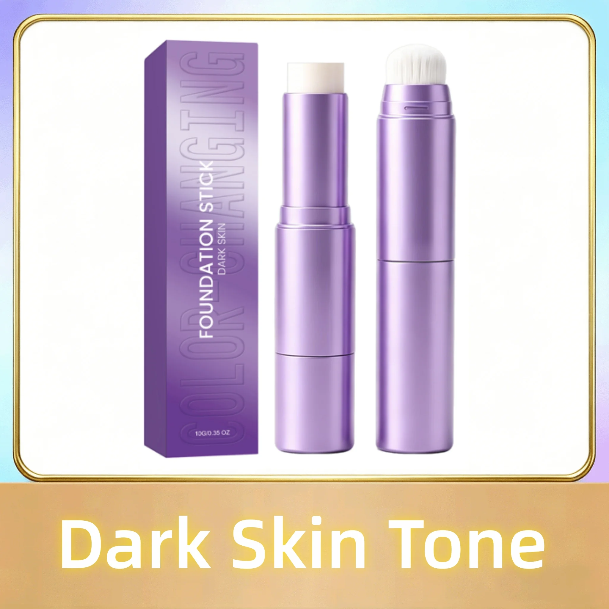 Farbwechselnder Foundation 2-in-1-Stift mit Pinsel, vollständig deckender, feuchtigkeitsspendender, leichter Concealer-Creme-Stift für alle Hauttypen.