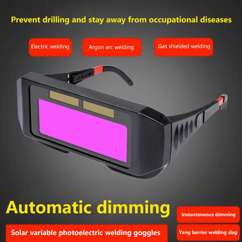 

1Set Automatic Dimming Welding Glasses For Welding Masks EyeGlasses Accessories Change Auto Darkening Anti-Eyes Shield Goggle