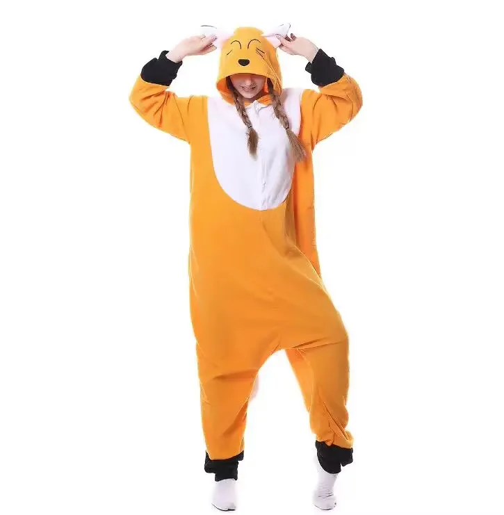 Miniso 새로운 겨울 성인 동물 Kigurumi 폭스 드래곤 늑대 Onesies 파티 잠옷 만화 의상 점프 슈트 크리스마스