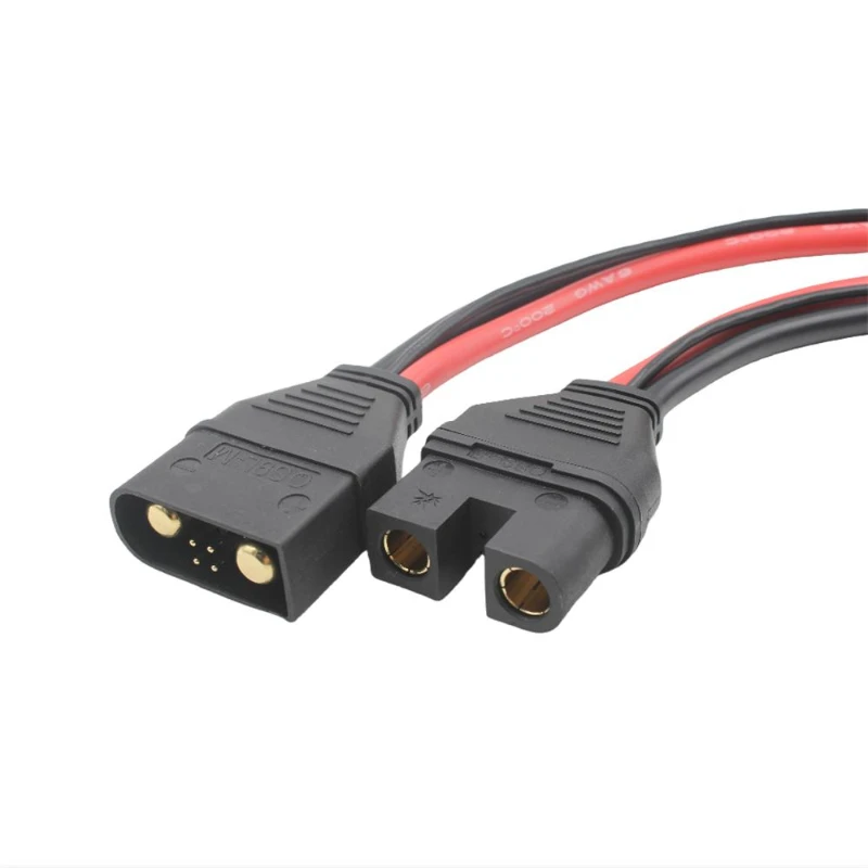 QS10-S Anti Sparking Connector with 6AWG 30CM Cable QS9L Injection Molded Plug w Signal Wire High Current Male Female Connectors