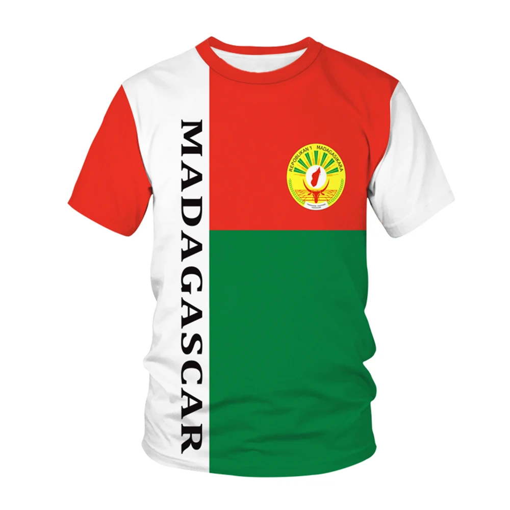 

Madagascar Country Flag Pattern Same Style T-shirt For Men Hot Nnew Summer Women Short-sleeved T-shirt Tops Shirt Children 3D