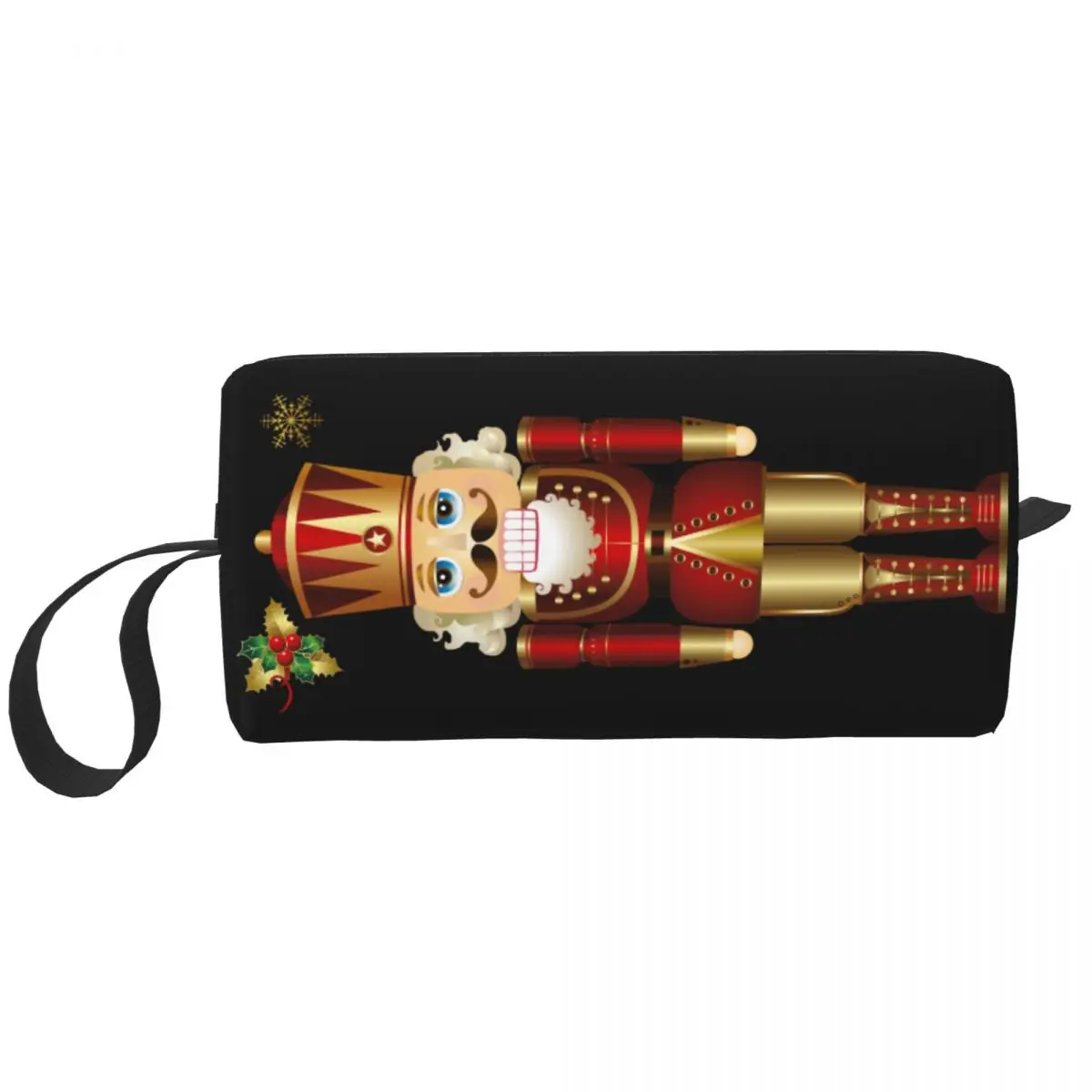 Nutcracker Soldier King Cosmetic Bag Women Big Capacity Cartoon Christmas Nutcrackers Makeup Case Beauty Storage Toiletry Bags