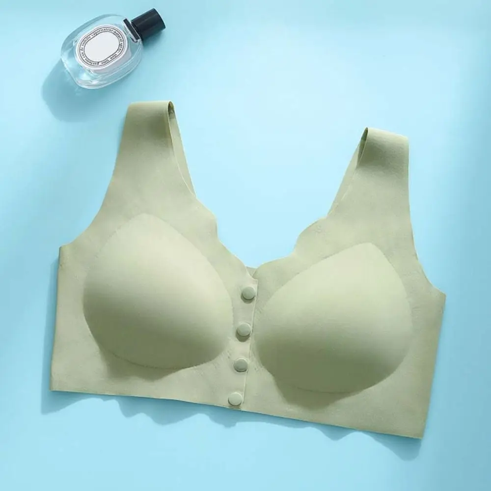 

Ruffled Front Buckle Bra Breathable Plus Size Pregnant Mother Underwear Beauty Back Underwear Middle Aged and Elderly Bra Sports