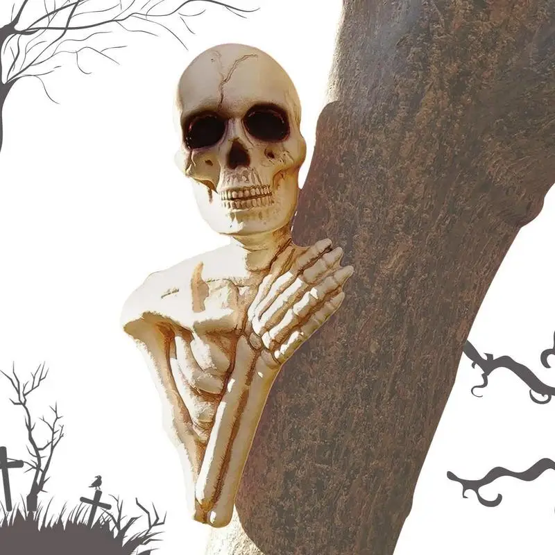 Skull Tree Decorations Outdoor Skull Tree Art Creepy Halloween Decorations Outdoor Yard Ornaments For Trees Fences Street Lights